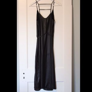 AX Armani Exchange black spaghettini strap dress